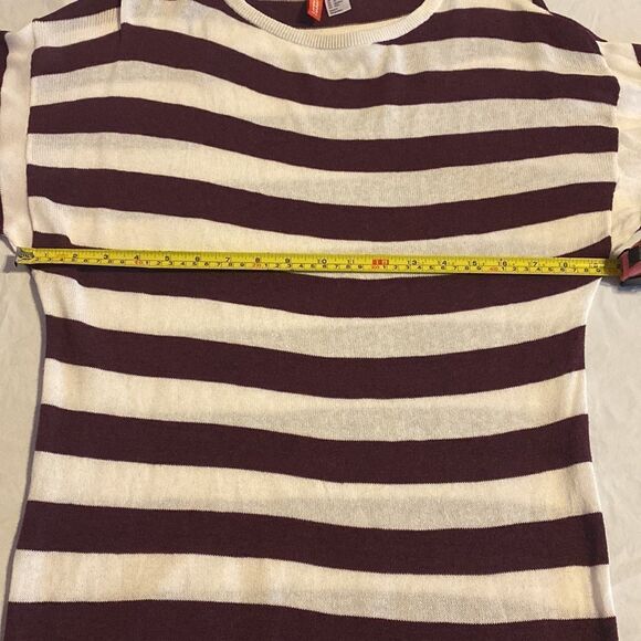H&M Women’s White and Purple Striped Oversized Cotton Sweater Size XS VGUC - Picture 6 of 8